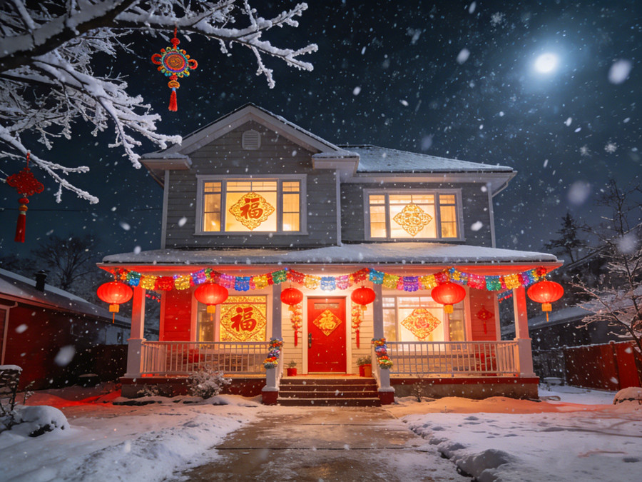 漢良輕鋼別墅引來了2026年的第一場雪 漢良輕鋼別墅引來了2026年的第一場雪